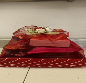 Red Basket with Net