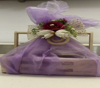 Wooden Handle Square Tray